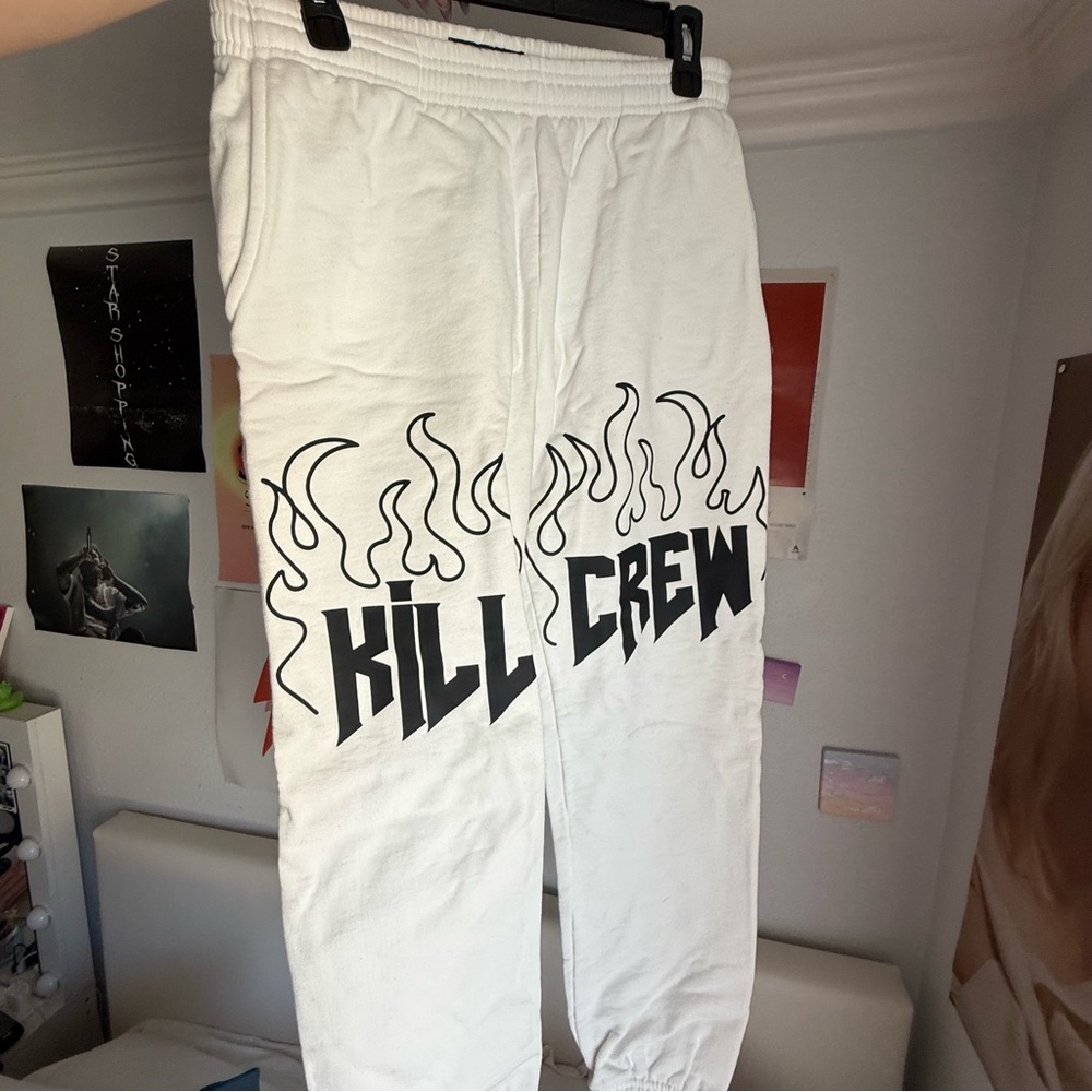 Kill Crew White Joggers
